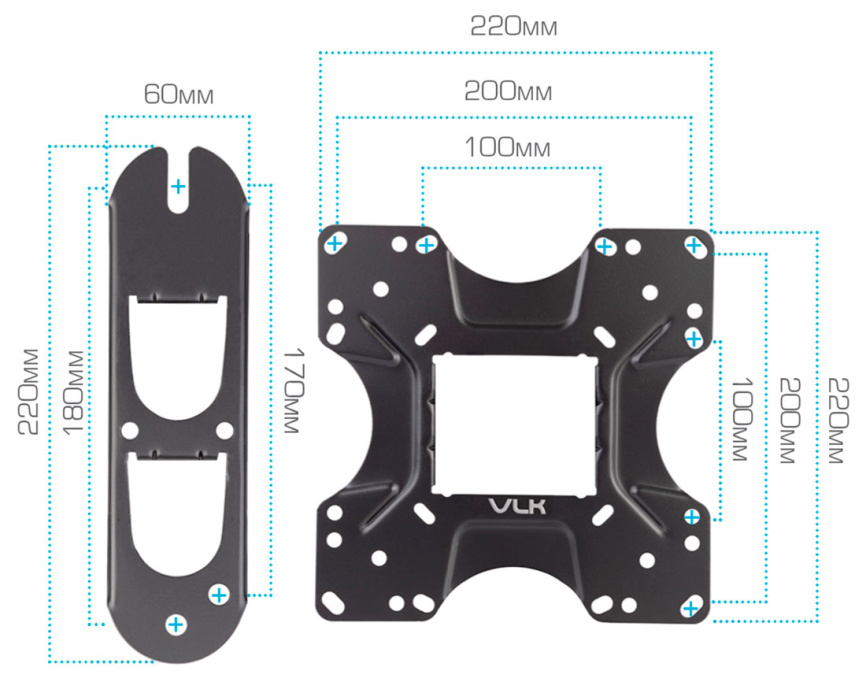 Кронштейн для LED/LCD телевизоров VLK TRENTO-14 black фото 5
