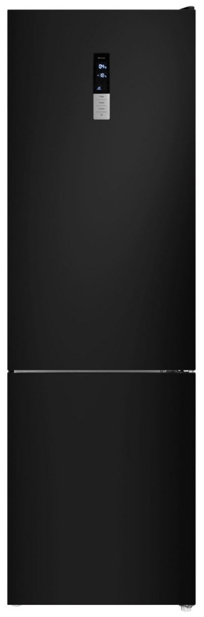 Двухкамерный холодильник Maunfeld MFF200NFBE No frost, черный фото 1