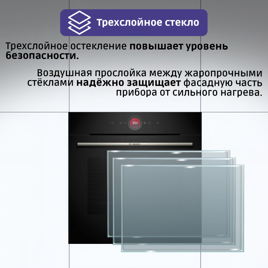 Встраиваемая электрическая духовка BOSCH Встраиваемый духовой шкаф BOSCH HBG7341B1 фото 11