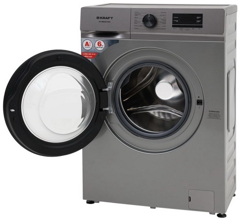 Стиральная машина Kraft Стиральная машина Kraft KF-MBDS6109G автомат, 6 кг, 1000 об/мин, серый фото 8