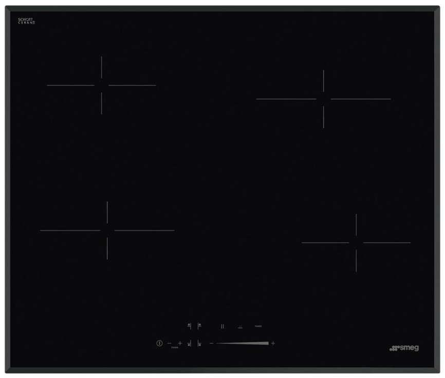 Электрическая варочная панель Smeg SE464TB 60 см, 4 конфорки, черный фото 1