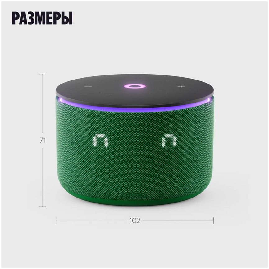 Умная колонка Яндекс Станция Мини 3 Про с Алисой, Zigbee, 18Вт, зеленый фото 14