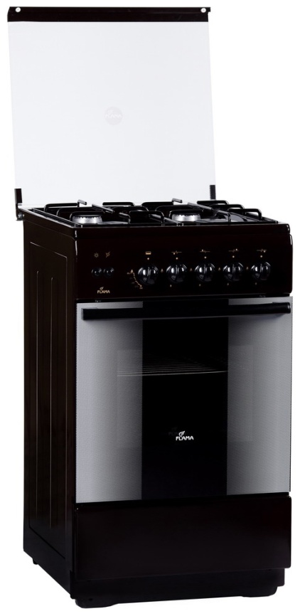 Газовая плита Flama FG 24210 B 50 см, 50 л, 4 конфорки, коричневый фото 1