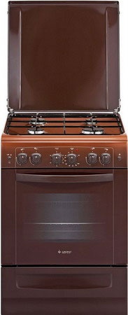 Комбинированная плита Gefest ПГЭ 6101-02 0001 60 см, 52 л, 4 конфорки, коричневый фото 1