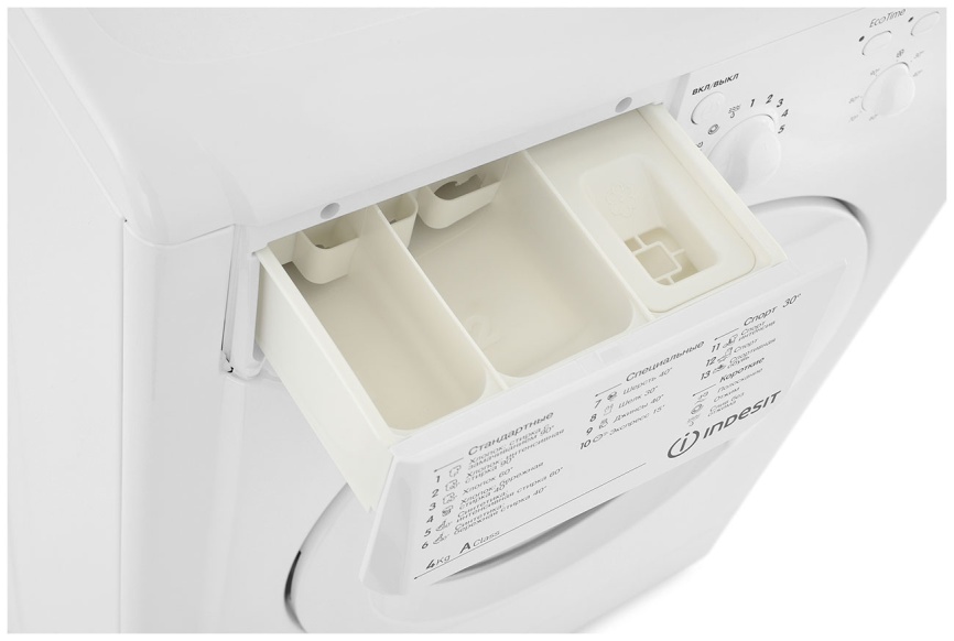 Стиральная машина Indesit IWUB 4105 автомат 4 кг, белый фото 8