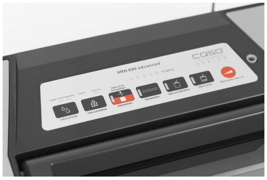 Вакуумный упаковщик Caso VRH 690, мощность 130 Вт, двухпоршневый насос фото 3
