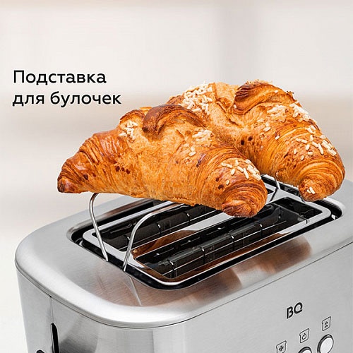 Тостер BQ T1010, cтальной/черный фото 4