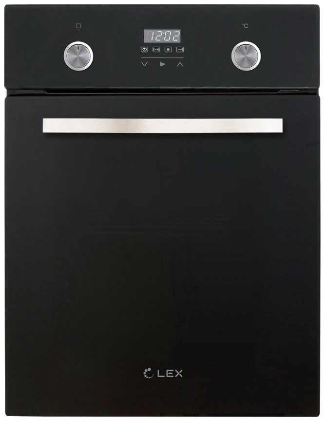 Электрический духовой шкаф LEX EDP 4590 BL Matt Edition 45 см, 55 л, гриль и конвекция, матовый черный фото 1