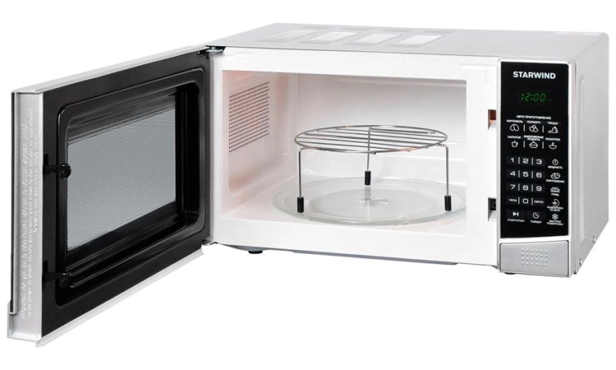 Микроволновая печь - СВЧ Starwind SMW3120 20л. 700 Вт, серебристый/черный фото 7