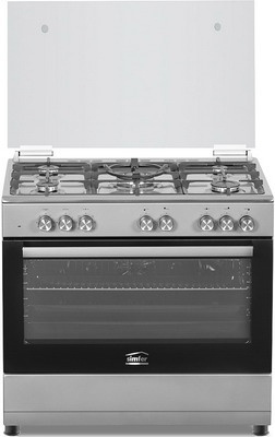 Комбинированная плита Simfer F96MH52001 90 см, 5 конфорки, серебристый фото 1