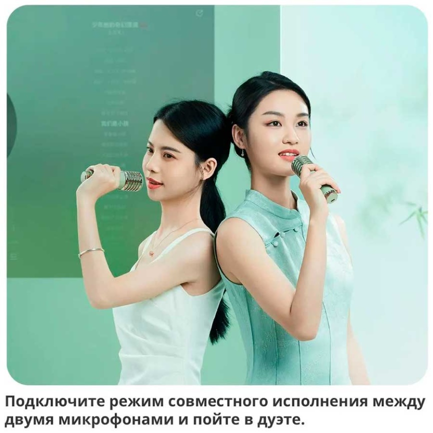 Портативная колонка с двумя микрофонами Divoom SongBird-HQ 2, зеленый фото 13