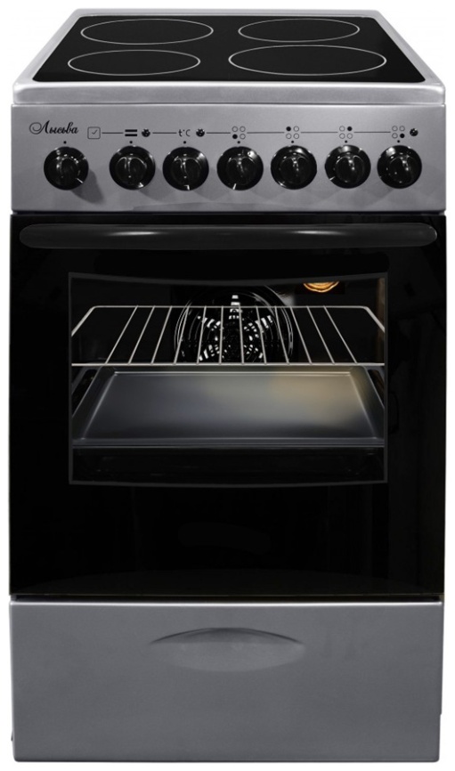 Электроплита Лысьва EF4006MK00 (ЭПС 43р4 МС) 50 см, 4 конфорки, серый фото 1