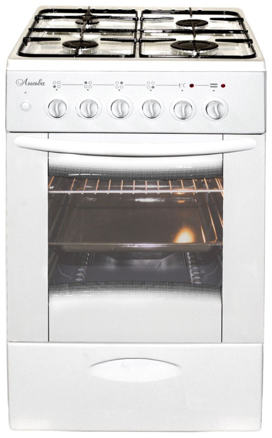 Комбинированная плита Лысьва ЭГ 401 МС-2у белая, без крышки фото 1