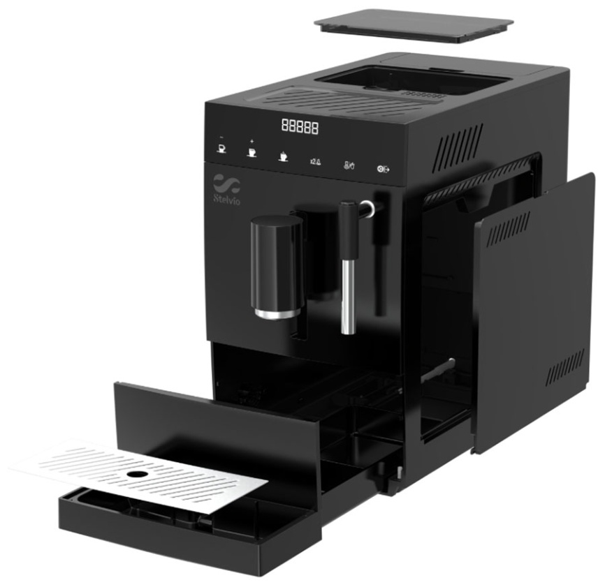 Кофемашина автоматическая Stelvio AC100, 20 бар, 1100 Вт, черная фото 3