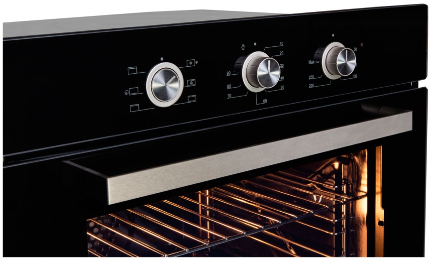 Электрический духовой шкаф Zigmund & Shtain E 151 B 60 см, 72 л, гриль и конвекция, черный фото 2