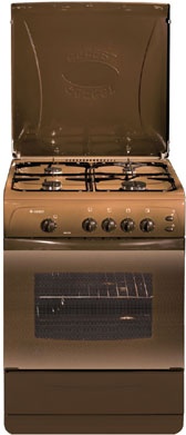 Газовая плита Gefest Брест 1200 C6 K 19 60 см, 63 л, 4 конфорки, коричневый фото 1