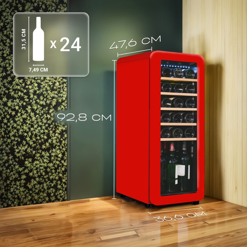Винный шкаф Tesler CWC-248 RUBY RED LD фото 8