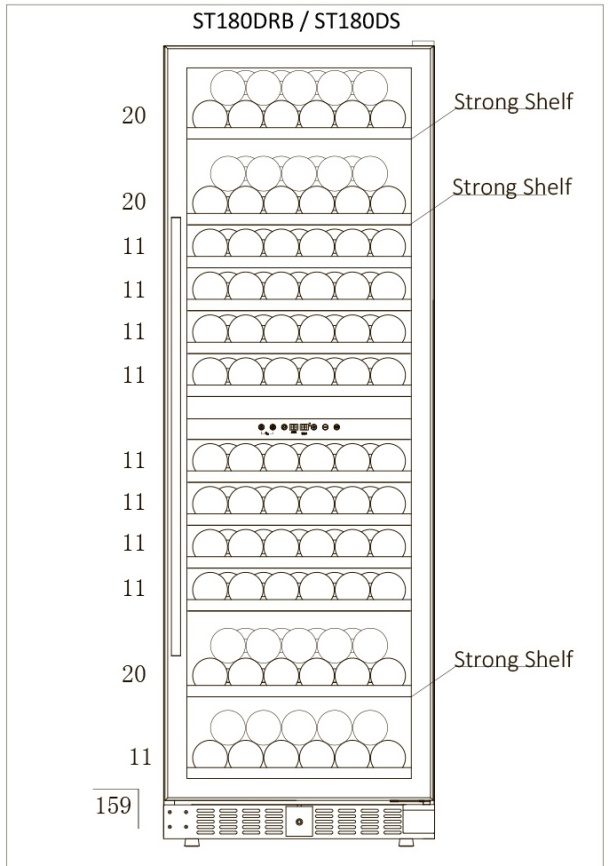 Встраиваемый винный шкаф Temptech ST180DRB-24 фото 7