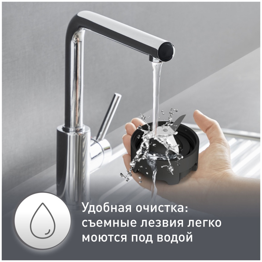 Блендер стационарный Moulinex Minimix Glass LM16L110, белый фото 10