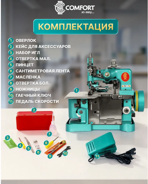 Швейная машина оверлок XV-7 COMFORT фото 4
