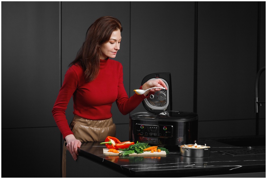 Мультиварка Garlyn MR-Duo 10, две чаши, 14 программ, отсрочка старта, черный фото 10