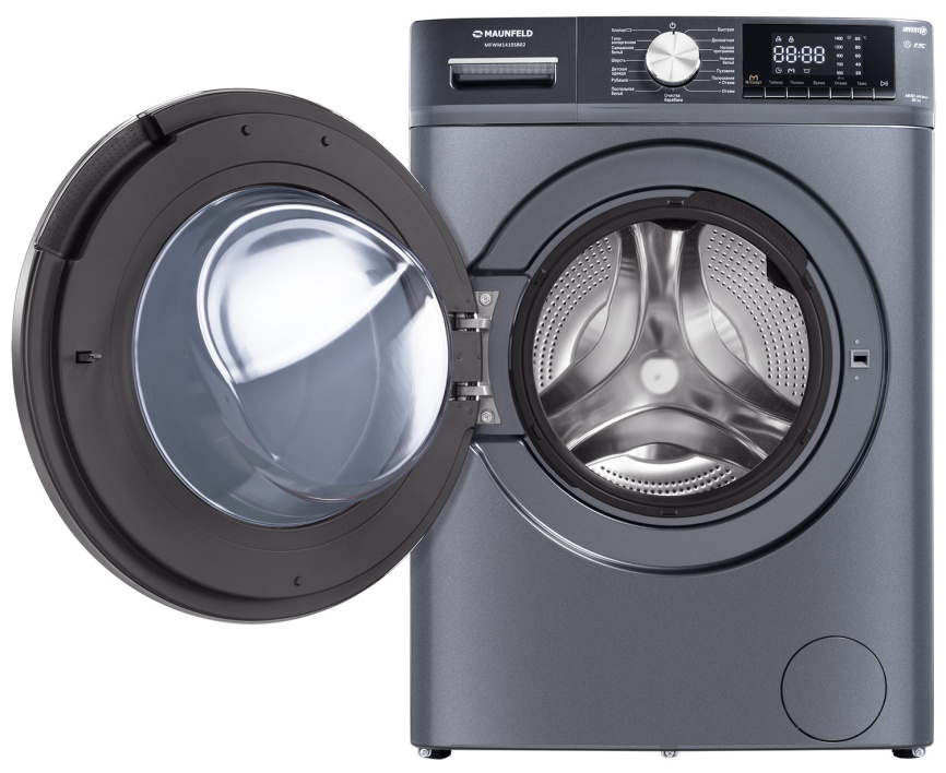 Стиральная машина Maunfeld MFWM1410SB02 автомат 10 кг, серый металлик фото 2