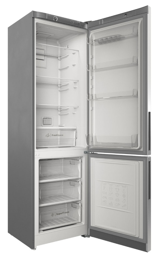 Двухкамерный холодильник Indesit ITS 4200 G No frost, серебристый фото 3