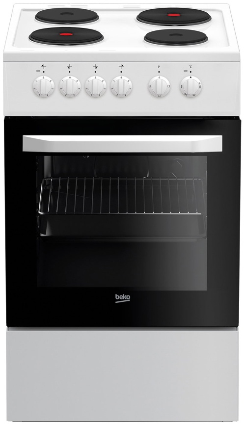Электроплита Beko FFSS 56000 W 50 см, 4 конфорки, белый фото 1