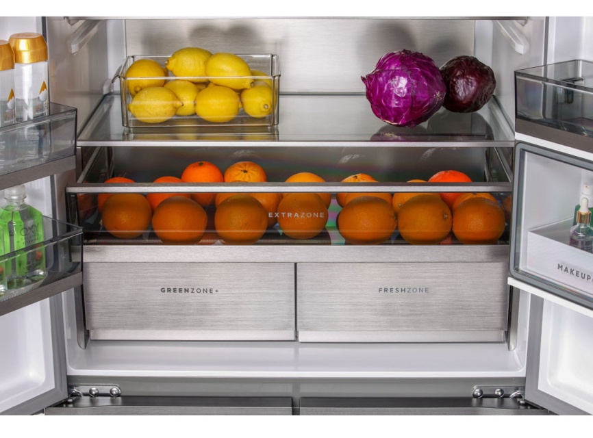 Многокамерный холодильник Hiberg RFQ-610G GS inverter No frost, серый фото 10