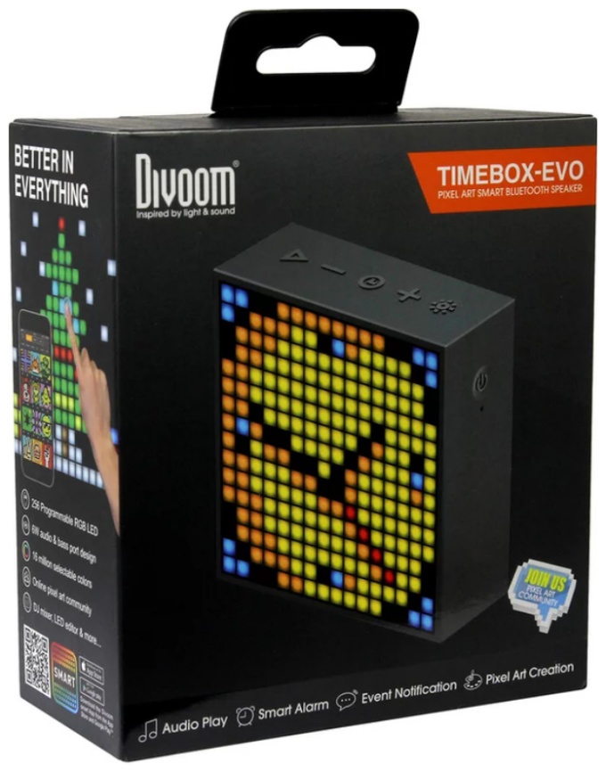 Портативная акустика Divoom Timebox-Evo BLACK (черный) (90100058091) фото 2