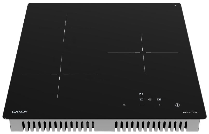 Электрическая варочная панель Candy CHXY53NB 45 см, 3 конфорки стеклокерамика, черный фото 2
