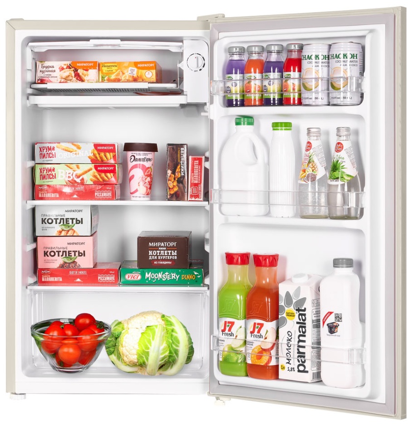 Однокамерный холодильник Maunfeld Однокамерный холодильник Maunfeld MFF83RBG DeFrost, 92 л, бежевый фото 3