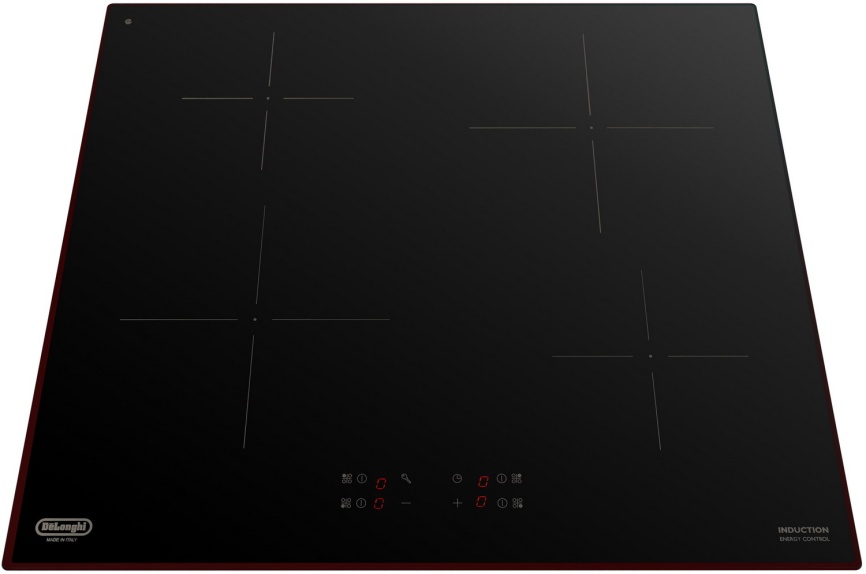 Электрическая варочная панель De’Longhi PIN 62 RUS 60 см, 4 конфорки стеклокерамика, черный фото 4