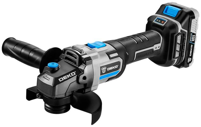 Углошлифовальная машина бесщеточная Deko DKAG20, 20В, 1*3.0Ач 063-4026 фото 1