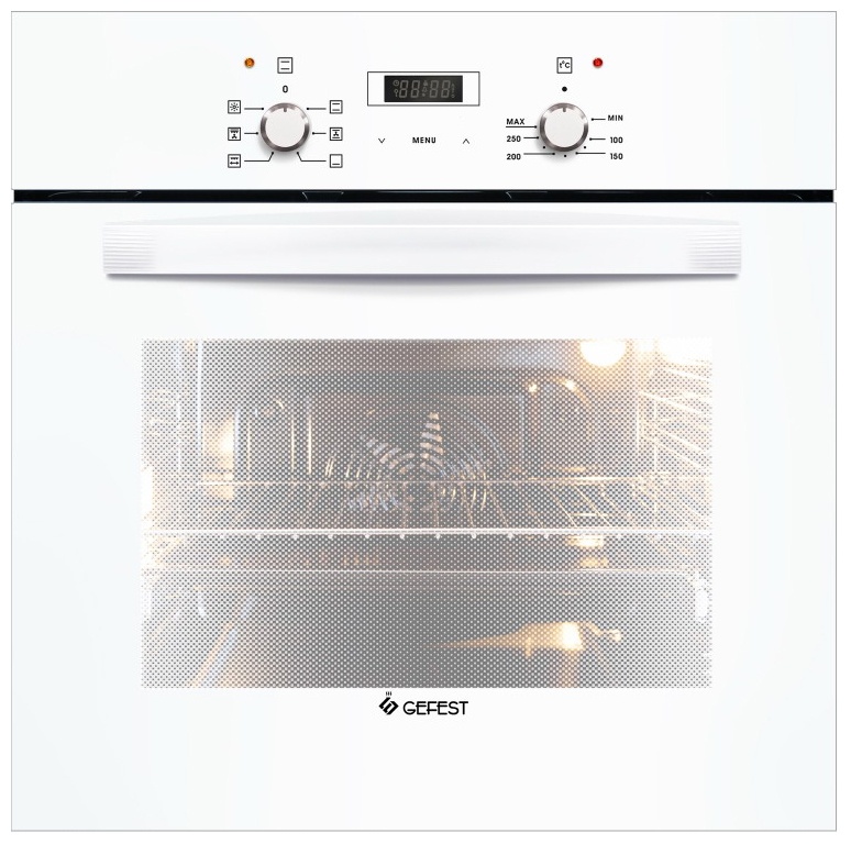 Электрический духовой шкаф Gefest ЭДВ ДА 622-02 Б 59 см, 55 л гриль конвекция, белый фото 1