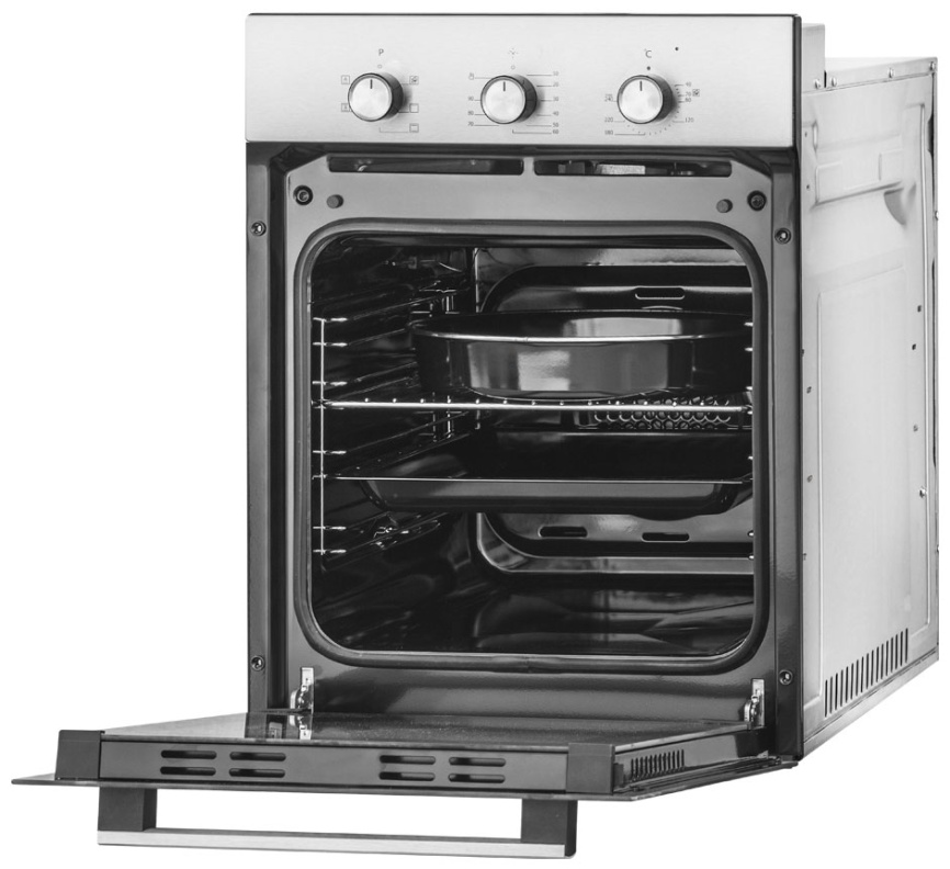 Электрический духовой шкаф Simfer B4EM16016 45 см, 49 л, гриль и конвекция, черный фото 3