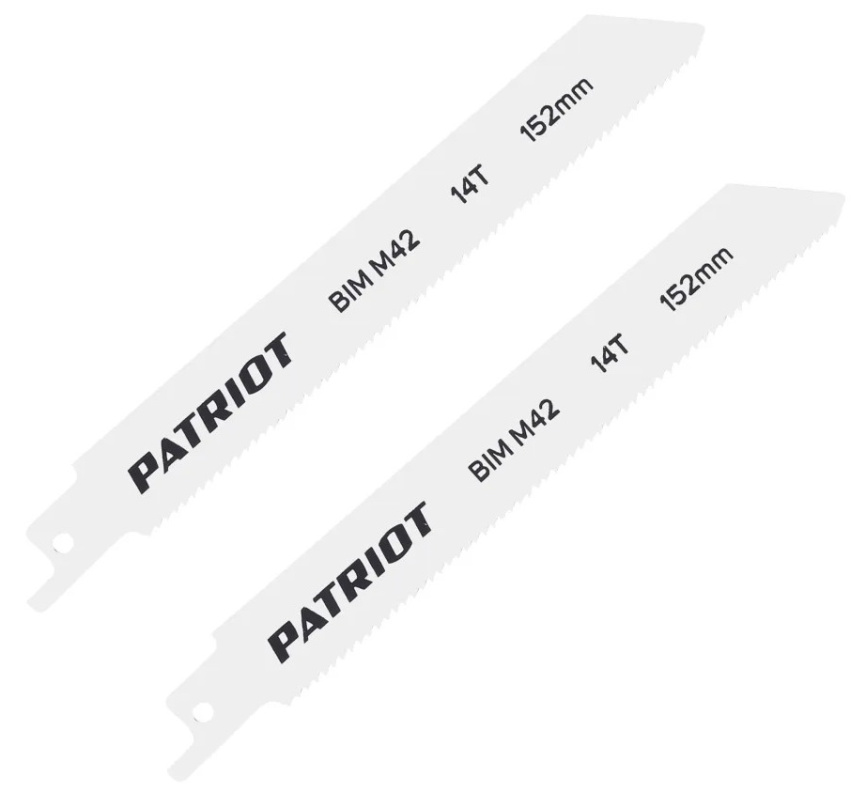 Пильное полотно Patriot для сабельной пилы, по металлу, 152*19*0.92 мм, 14T, 2 шт. (814010511) фото 1