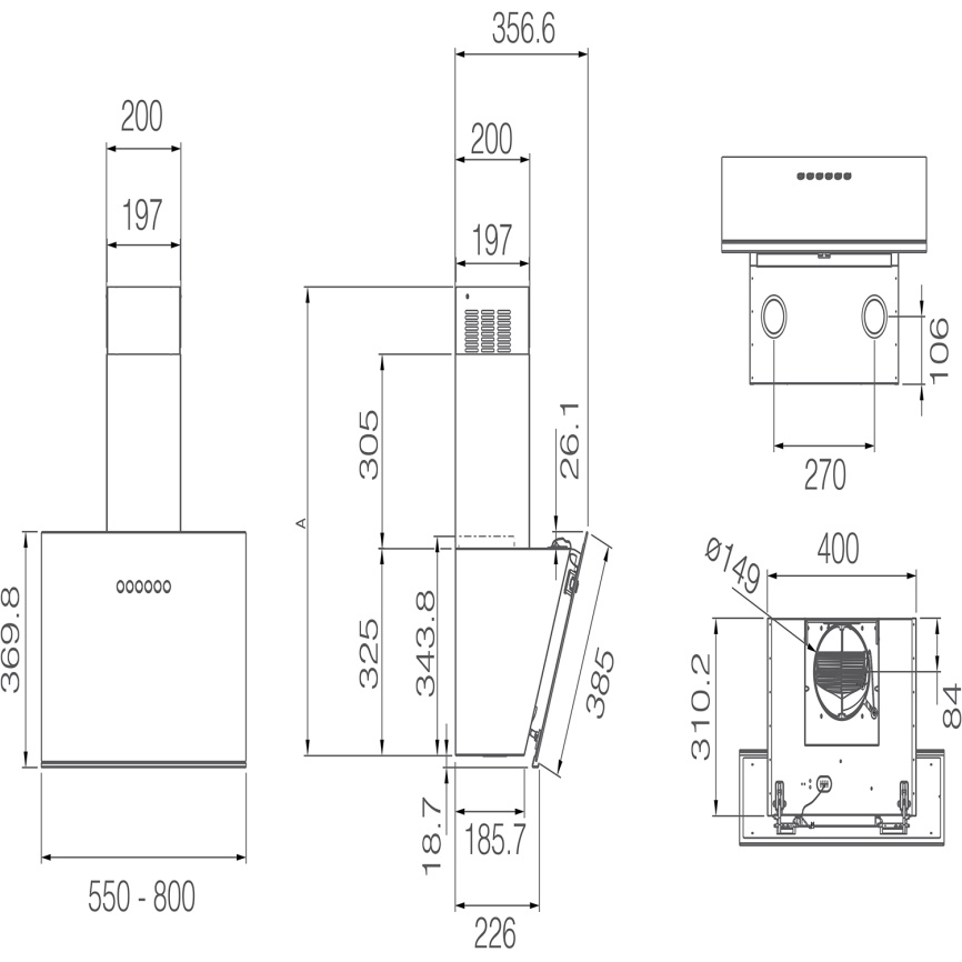 Вытяжка ELICA JUST DRY BL/A/55-PRF0193729 фото 4