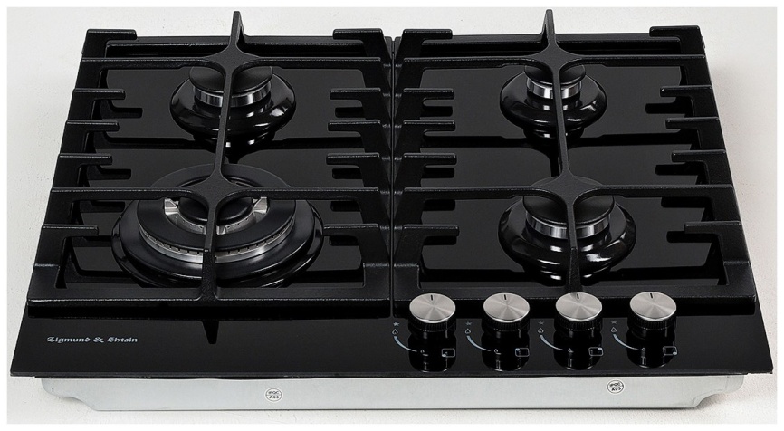 Газовая варочная панель Zigmund & Shtain MN 185.61 B 58 см, 4 конфорки электроподжиг газконтроль, черный фото 4