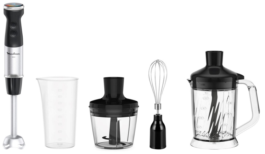 Погружной блендер Moulinex Quickchef+ DD67L810, 20 скоростей,  черный/серый фото 13