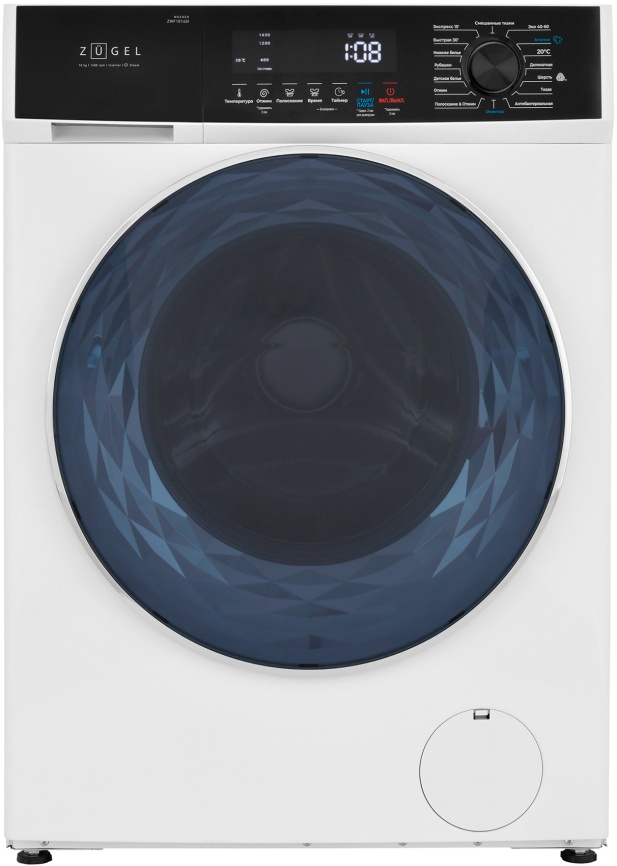 Стиральная машина Zugel ZWF10140I 10 кг, белый фото 1
