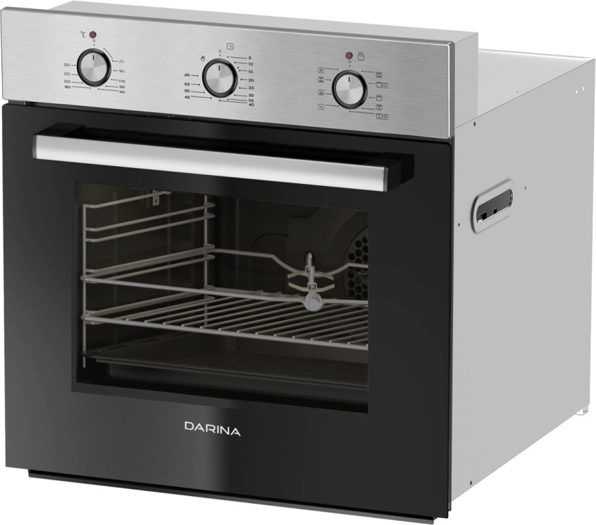 Электрический духовой шкаф Darina 0U5 BDE112 705 X 59 см, 65 л гриль конвекция, серебристый фото 3