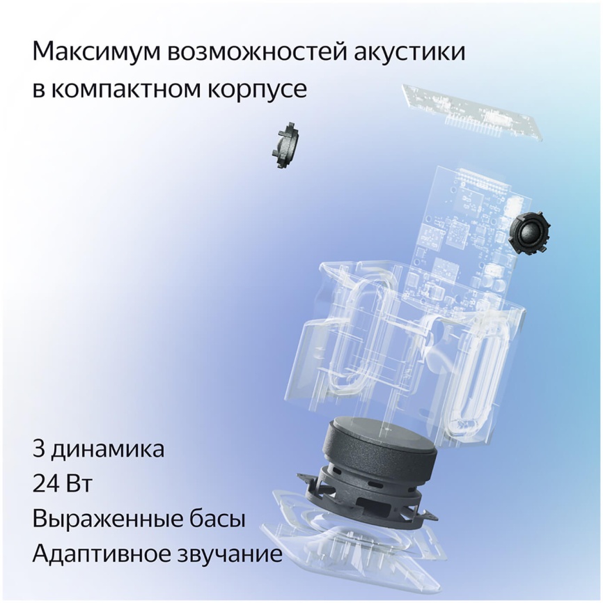 Умная колонка Яндекс Станция Миди с Алисой, с Zigbee, 24Вт, изумрудный фото 4