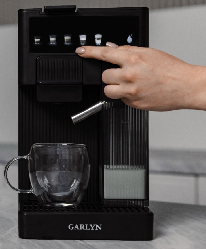 Кофеварка Garlyn Barista Compact, 1350 Вт, давление 20 бар, черный фото 24