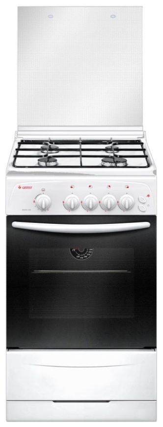 Газовая плита Gefest Брест 3200-06 K2 50 см, 42 л, 4 конфорки, белый фото 1