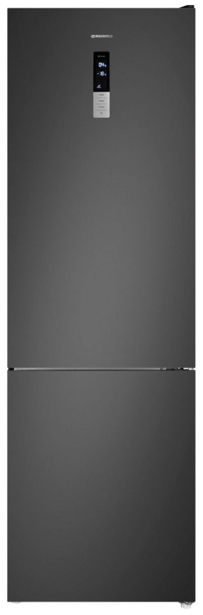 Двухкамерный холодильник Maunfeld MFF200NFSBE No frost, черный фото 1