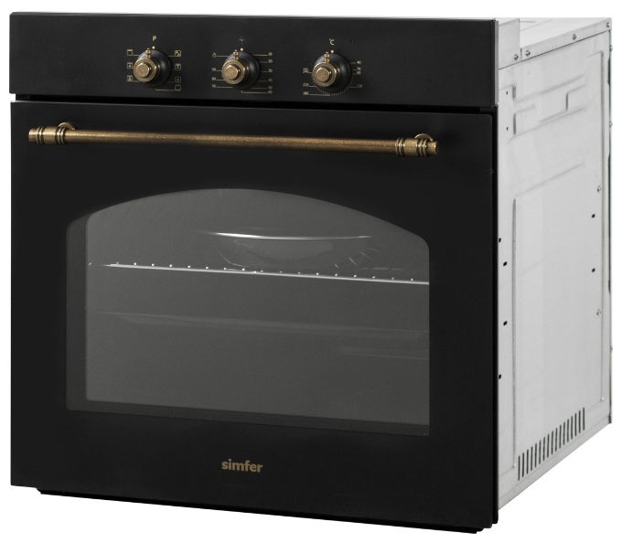 Электрический духовой шкаф Simfer B6EL 18017 59 см, 58 л, гриль и конвекция, черный фото 1