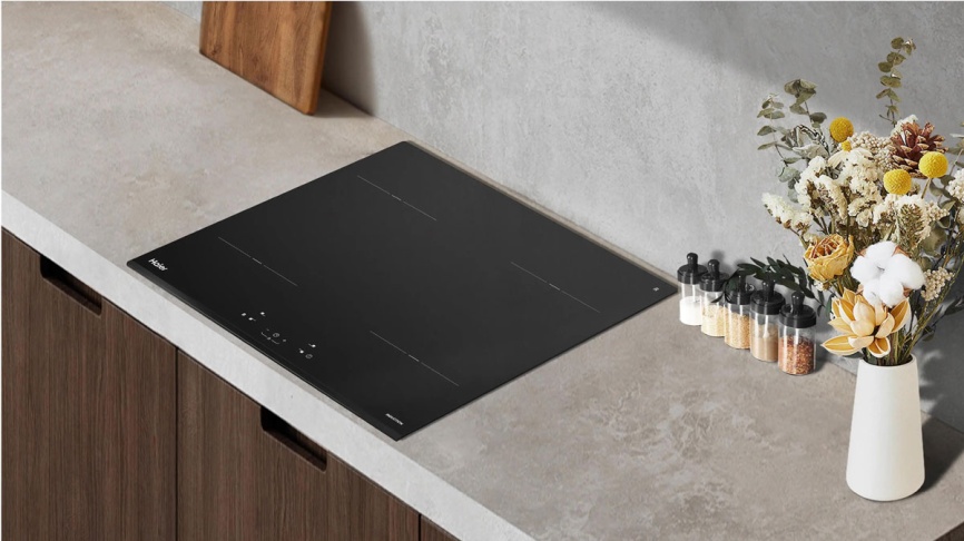 Электрическая варочная панель Haier HHY-Y64NPVB 59 см, 4 конфорки стеклокерамика, черный фото 5