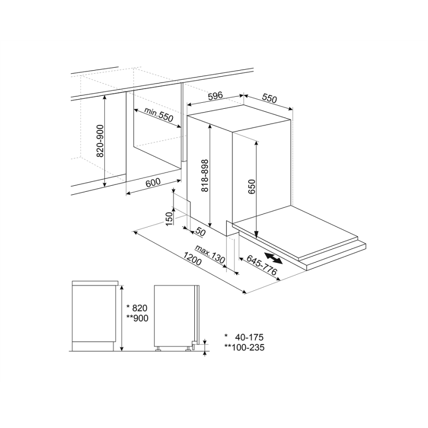 Посудомоечная машина SMEG STL362DQ фото 9