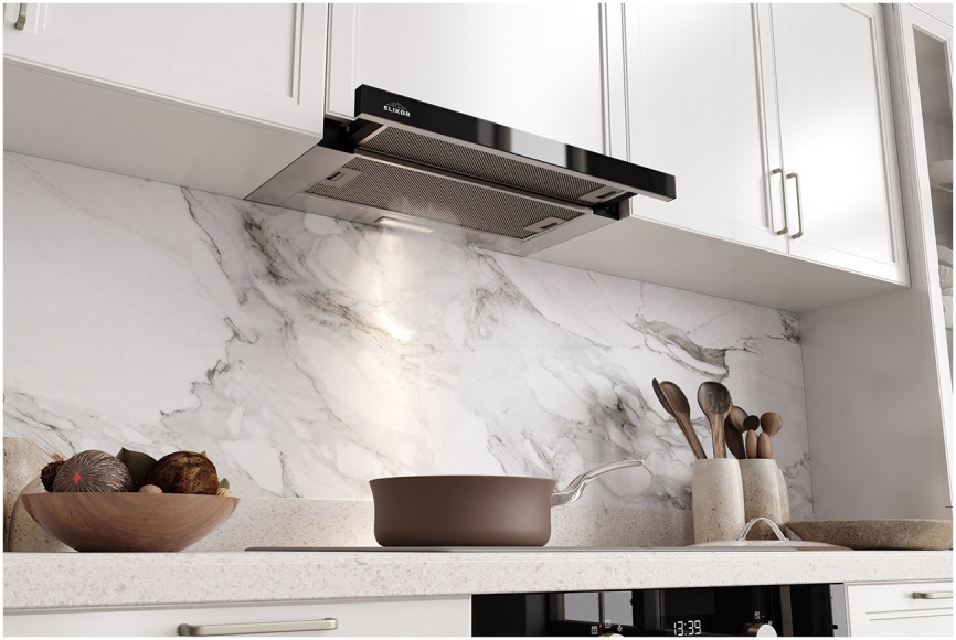 Вытяжка Elikor Интегра GLASS 45Н-400-В2Д КВ II М-400-45-247 нерж./стекло черное фото 10